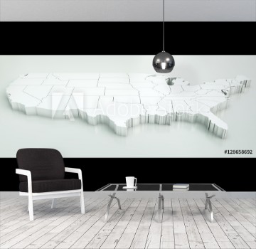 Picture of Map of USA Highly detailed 3D rendering